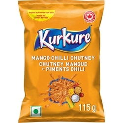 Kurkure Grignotines Chutney mangue et piments chili 115 g, 1,52 $/100g