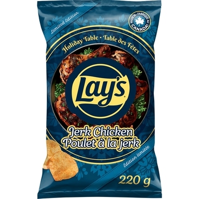 Lay's Jerk Chicken Potato Chips 220 g, $2.40/100g