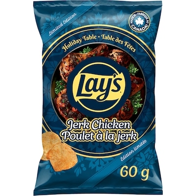 Lay's Jerk Chicken Potato Chips 60 g, $3.82/100g