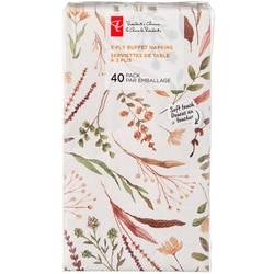 President's Choice 3 Ply Buffet Napkins 40 Pack - Botanical 40 ea, $0.13/1ea