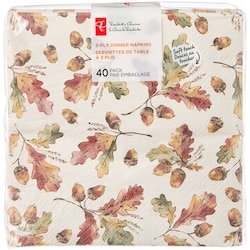 le Choix du Président Lot de 40 serviettes de table à 3 plis – feuilles de chêne 40 ea, 0,13 $/1ch