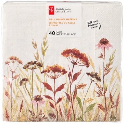 President's Choice 3 Ply Dinner Napkins 40 Pack - Field 40 ea, $0.13/1ea