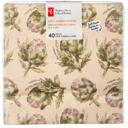 President's Choice 3 Ply Dinner Napkins 40 Pack - Artichokes 40 ea, $0.13/1ea
