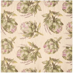 Abundant Countryside 4枚セット ③ President's Choice 3 Ply Dinner Napkins 40 Pack - Artichokes - 40