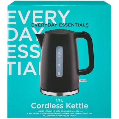Everyday Essentials Cordless Kettle - Black 1 ea, $25.00/1ea