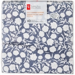 le Choix du Président Lot de 40 serviettes de table à 3 plis – motif floral 40 ea, 0,13 $/1ch
