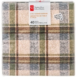 President's Choice 3 Ply Dinner Napkins 40 Pack - Plaid 40 ea, $0.13/1ea