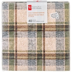 le Choix du Président Lot de 40 serviettes de table à 3 plis – carreaux 40 ea, 0,13 $/1ch