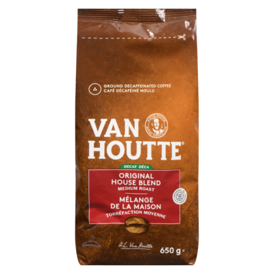 Van Houtte Ground Decaffeinated Coffee Original House Blend Medium Roast 650 g, $5.54/100g