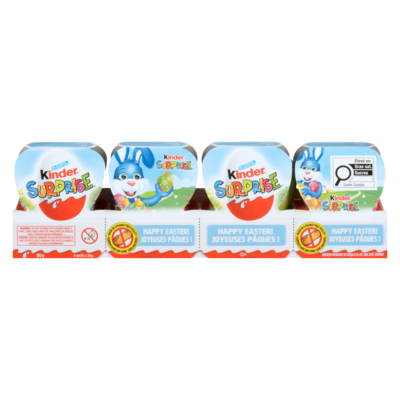 Kinder Surprise, Œufs en chocolat au lait avec jouets 80 g, 10,00 $/100g