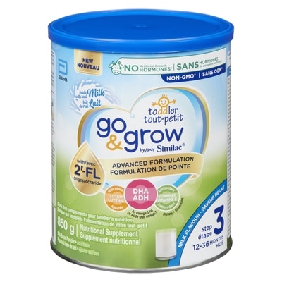 Similac Poudre à base de lait tout-petit formulation de pointe saveur de lait étape 3 12-36 mois 850 g, 4,00 $/100g