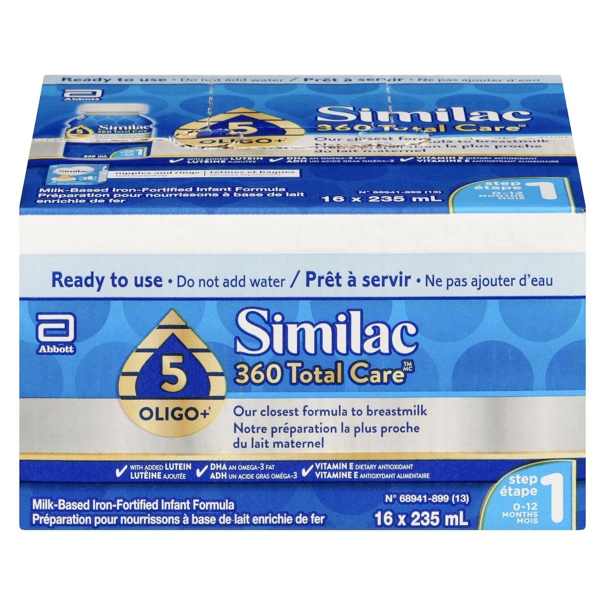 Similac Milk-Based Iron-Fortified Infant Formula Step 1 0-12 Months 16x235.0 ml, $2.39/100ml