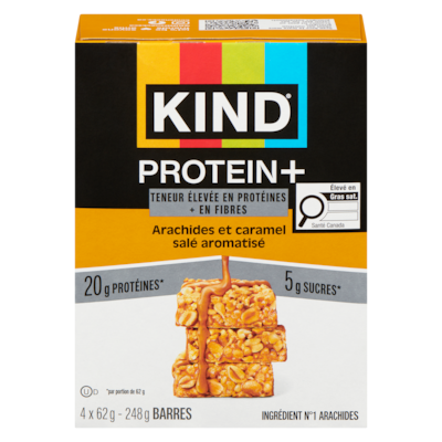 Kind Barres arachides et caramel salé aromatisé 248 g, 4,83 $/100g