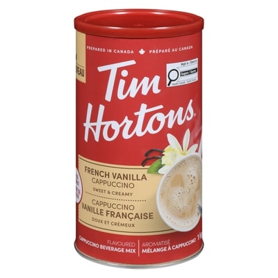 Tim Hortons Cappuccino Beverage Mix French Vanilla Cappuccino Flavoured Value Format 1 kg, $1.80/100g
