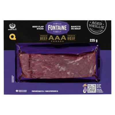 Famille Fontaine Bavette de bœuf vieillie 225 g, 6,22 $/100g