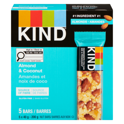 Kind Barres aux noix amandes et noix de coco 5x40.0 g, 4,50 $/100g