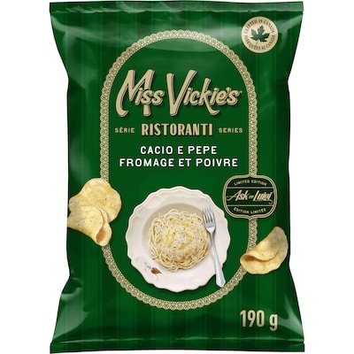 Miss Vickies Cacio e Pepe Flavour Kettle Cooked Potato Chips 190 g, $2.36/100g