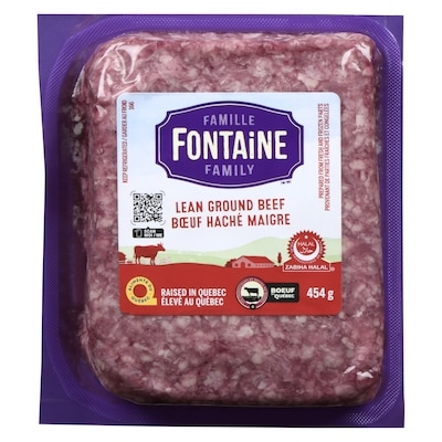 Famille Fontaine Bœuf haché maigre 454 g, 1,98 $/100g