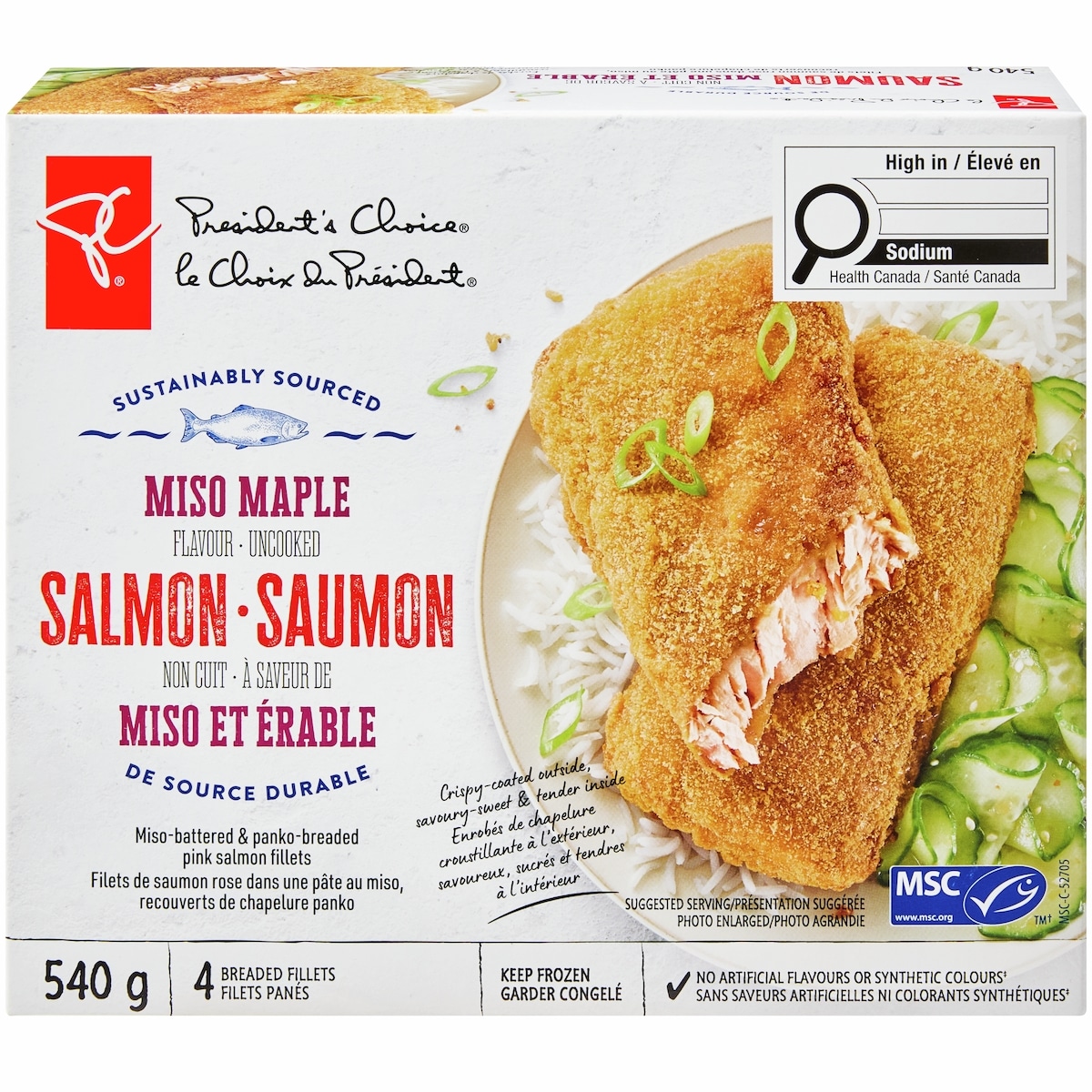President's Choice Miso Maple Breaded Salmon Fillets