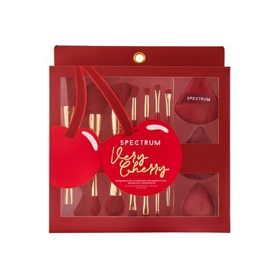 Spectrum Very Cherry 10 pinceaux de maquillage, éponge et houppette 1 ea, 37,50 $/1ch