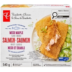 President's Choice Miso Maple Flavour Breaded Salmon Fillets 540 g, $2.22/100g