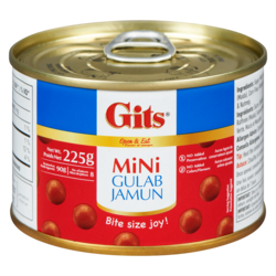 Gits Gulab Jamun mini 225 g, 1,11 $/100g