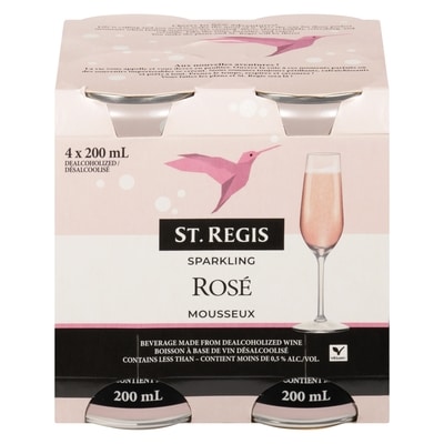 St. Regis Boisson à base de vin désalcoolisé rosé mousseux 4x200.0 ml, 2,12 $/100ml