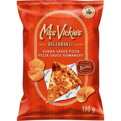 Miss Vickies Vodka Sauce Pizza Flavour Kettle Cooked Potato Chips 190 g, $2.37/100g
