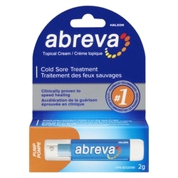 Abreva Traitement des feux sauvages crème topique pompe 2 g, 1 449,50 $/100g