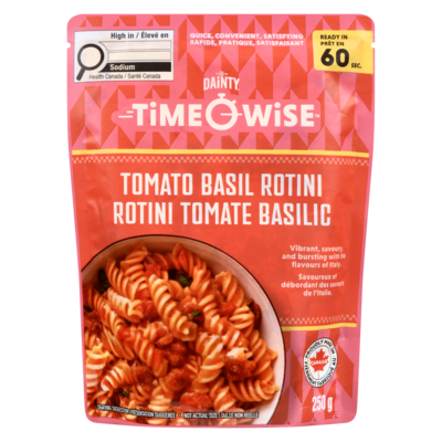 Riz Dainty Rotini tomate basilic Time Wise 250 g, 1,08 $/100g