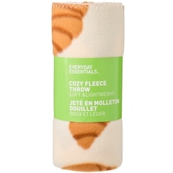 Everyday Essentials Cozy Fleece Throw, Croissant Print 1 ea, $10.00/1ea