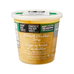 From Our Chefs Broccoli Cheddar Soup 700 ml, $1.36/100ml