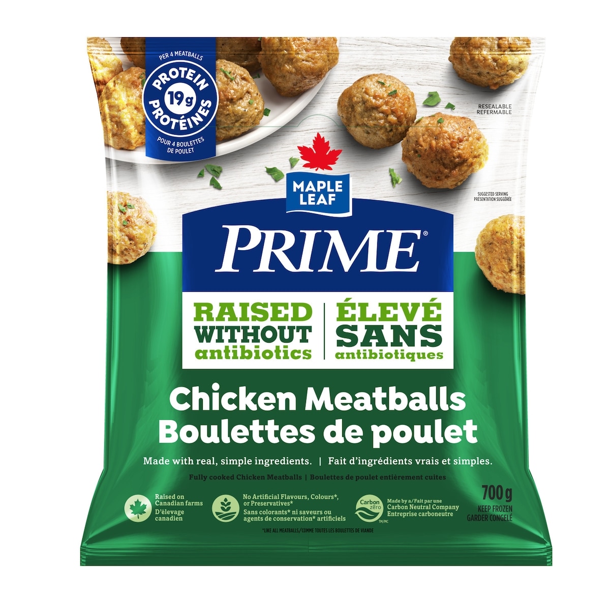 Prime Raised Without Antibiotics Chicken Meatballs