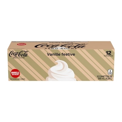 Coca-Cola Cola Zero Sucre Crème vanille des fêtes Fridge Pack Cannettes 12x355.0 ml, 0,19 $/100ml
