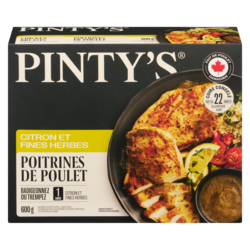 Pinty’s Poitrines de poulet citron et fines herbes 600 g, 3,17 $/100g