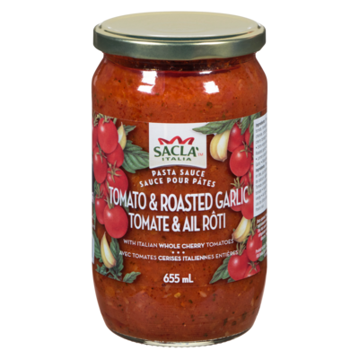 Sacla Pasta Sauce Tomato & Roasted Garlic 655 ml, $0.99/100ml
