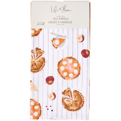 Life at Home Lot de 2 linges à vaisselle en coton – tartes 2 ea, 5,00 $/1ch