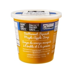 Concocté par nos chefs Soupe de courge musquée à l’érable et à la pomme 700 ml, 1,36 $/100ml