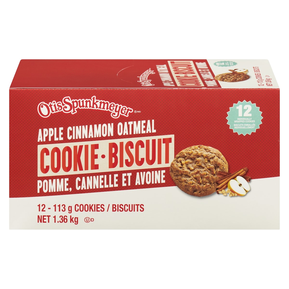 Otis Spunkmeyer Biscuit pomme, cannelle et avoine 1.1 kg, 2,00 $/100g