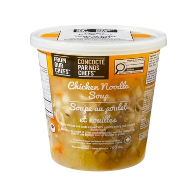 Concocté par nos chefs Soupe au poulet et aux nouilles 700 ml, 1,36 $/100ml