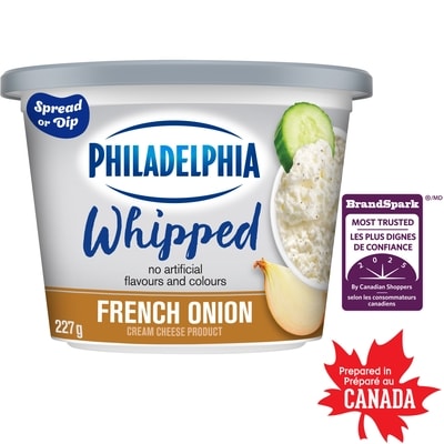 Philadelphia Cream Cheese Product Whipped French Onion 227 g, $1.76/100g