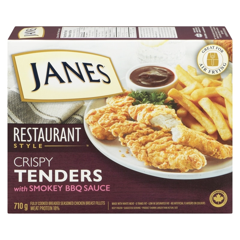 Fully Cooked Breaded Seasoned Chicken Breast Fillets Crispy Tenders With Smokey Bbq Sauce