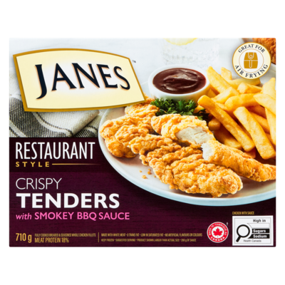 Fully Cooked Breaded Seasoned Chicken Breast Fillets Crispy Tenders With Smokey Bbq Sauce