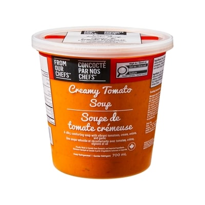 Concocté par nos chefs Soupe de tomate crémeuse 700 ml, 1,29 $/100ml