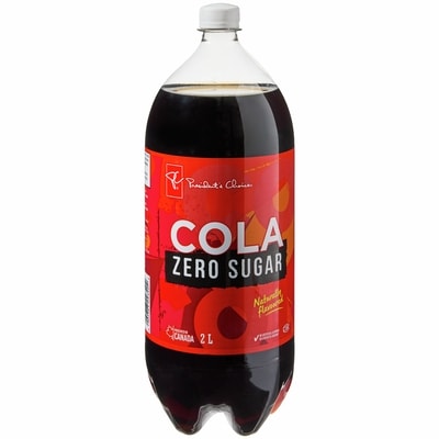 le Choix du Président Cola zéro sucre 2 l, 0,08 $/100ml
