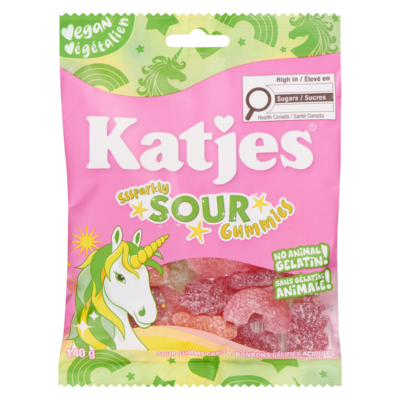 Katjes Sour Gummy Candy Sssparkly Sour Gummies 140 g, $2.85/100g