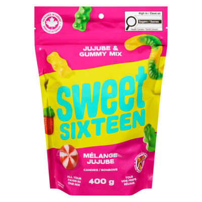 Mondoux P'tit mélange de bonbons classiques gélatine et jujube 400 g, 1,87 $/100g