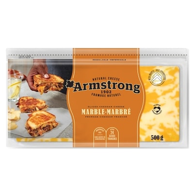 Fromage Cheddar marbré tranché