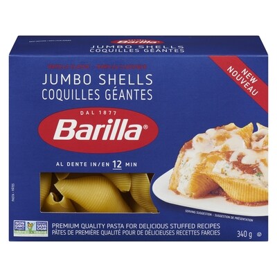 Barilla Pasta Jumbo Shells N°333 340 g, $1.47/100g