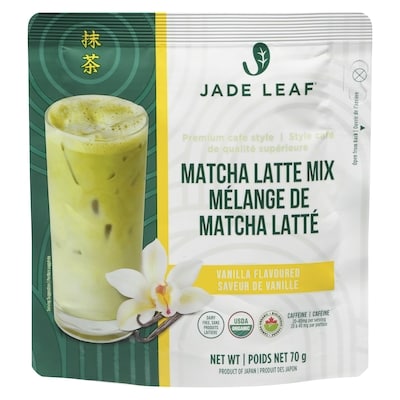 JADE LEAF Mélange de matcha latté saveur de vanille 70 g, 19,27 $/100g